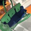 wsxc1784907051423_7 Old Cobbler Factory Birkin Swift Leather Bamboo Green Silver Hardware 30cm Full Handmade