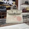 wsxc1784907083510_0 Old Cobbler Factory Birkin in & out Swift Leather White Silver Hardware 25cm Full Handmade
