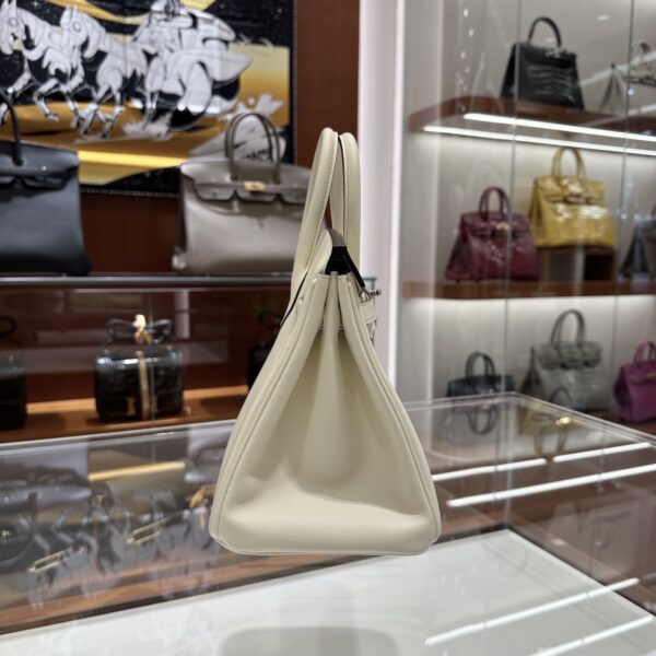 wsxc1784907083510_1 Old Cobbler Factory Birkin in & out Swift Leather White Silver Hardware 25cm Full Handmade