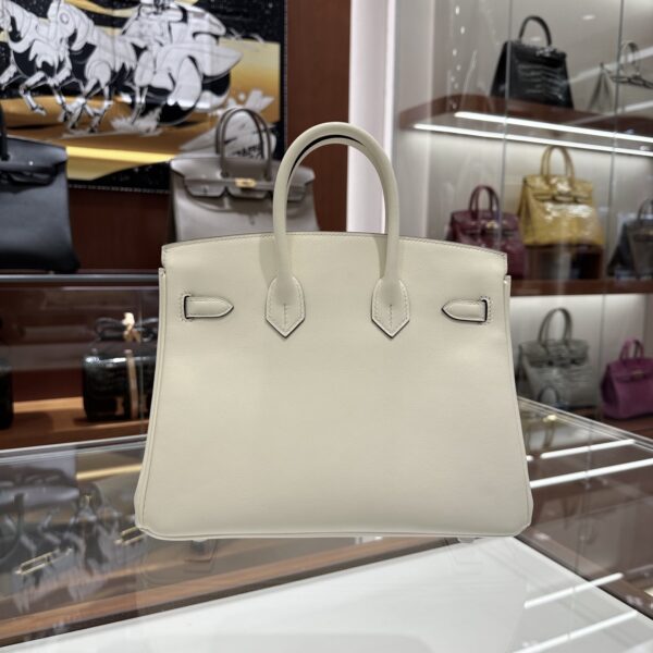 wsxc1784907083510_2 Old Cobbler Factory Birkin in & out Swift Leather White Silver Hardware 25cm Full Handmade