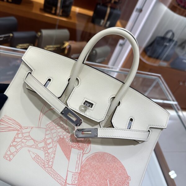 wsxc1784907083510_4 Old Cobbler Factory Birkin in & out Swift Leather White Silver Hardware 25cm Full Handmade