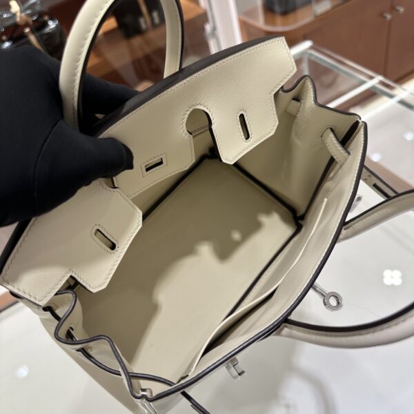 wsxc1784907083510_5 Old Cobbler Factory Birkin in & out Swift Leather White Silver Hardware 25cm Full Handmade
