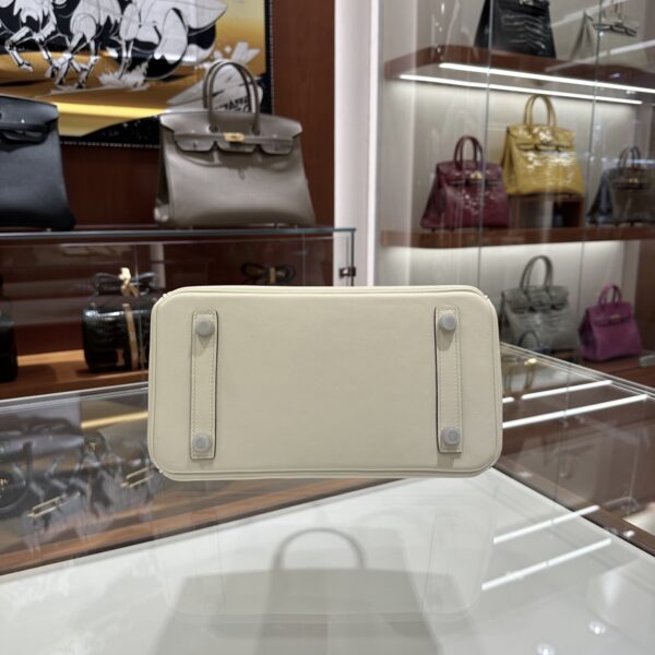 wsxc1784907083510_7 Old Cobbler Factory Birkin in & out Swift Leather White Silver Hardware 25cm Full Handmade