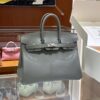 wsxc1784907113416_0 Old Cobbler Factory Birkin Swift Leather 0L Gris Grey Silver Hardware 25cm Full Handmade