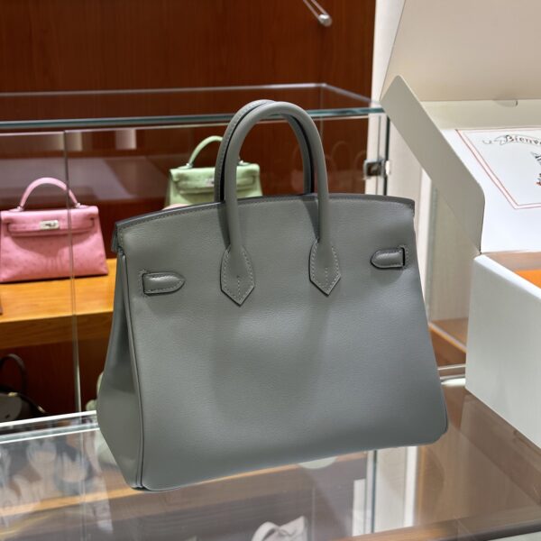 wsxc1784907113416_2 Old Cobbler Factory Birkin Swift Leather 0L Gris Grey Silver Hardware 25cm Full Handmade