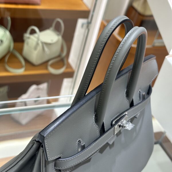 wsxc1784907113416_4 Old Cobbler Factory Birkin Swift Leather 0L Gris Grey Silver Hardware 25cm Full Handmade