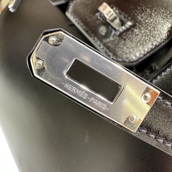 wsxc1785835700014_7 Old Cobbler Factory Birkin Box Calf Leather CK89 Black Side Seam Silver Hardware 25cm Full Handmade