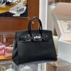 wsxc1785835700015_0 Old Cobbler Factory Birkin Box Calf Leather CK89 Black Side Seam Silver Hardware 25cm Full Handmade