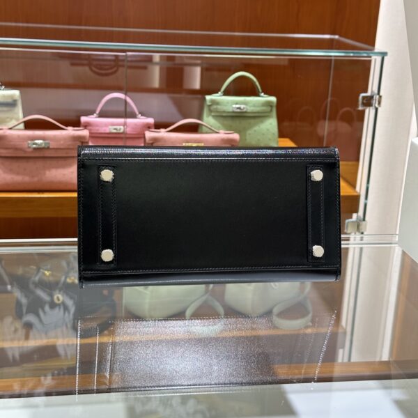 wsxc1785835700015_2 Old Cobbler Factory Birkin Box Calf Leather CK89 Black Side Seam Silver Hardware 25cm Full Handmade