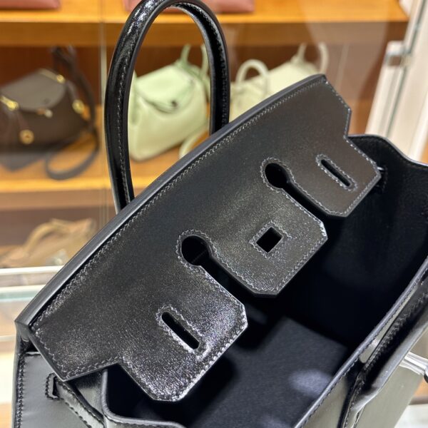 wsxc1785835700015_4 Old Cobbler Factory Birkin Box Calf Leather CK89 Black Side Seam Silver Hardware 25cm Full Handmade