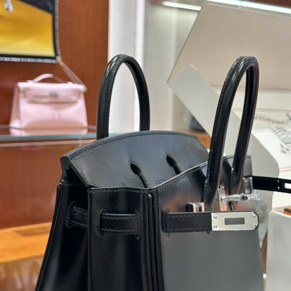 wsxc1785835724671_2 Old Cobbler Factory Birkin Box Calf Leather CK89 Black Inside Seam Silver Hardware 25cm Full Handmade