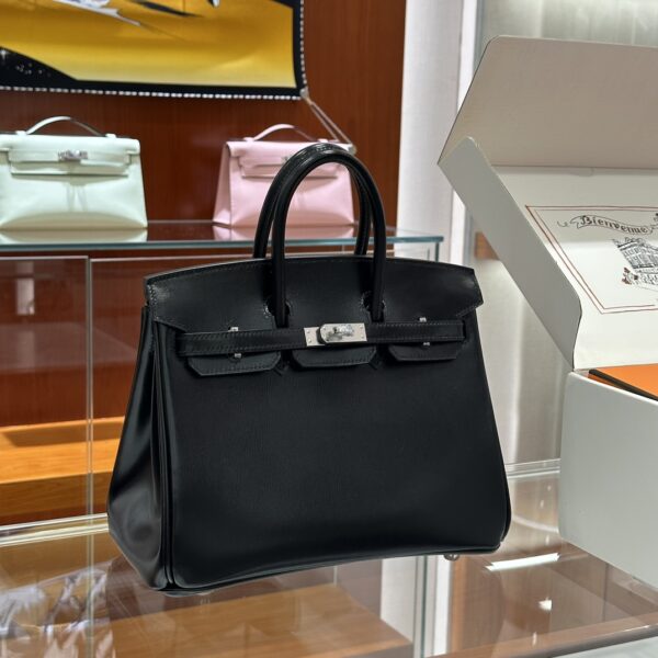 wsxc1785835724671_3 Old Cobbler Factory Birkin Box Calf Leather CK89 Black Inside Seam Silver Hardware 25cm Full Handmade