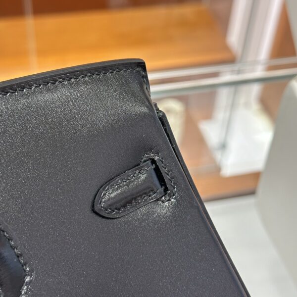 wsxc1785835724671_4 Old Cobbler Factory Birkin Box Calf Leather CK89 Black Inside Seam Silver Hardware 25cm Full Handmade