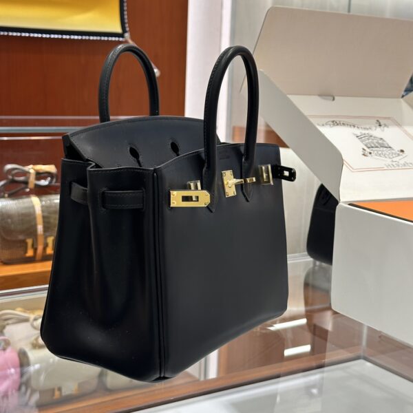wsxc1785835894365_2 Old Cobbler Factory Birkin Vintage Leather CK89 Black Gold Hardware 30cm Full Handmade