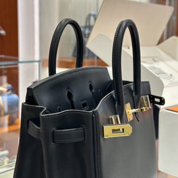 wsxc1785835894365_3 Old Cobbler Factory Birkin Vintage Leather CK89 Black Gold Hardware 30cm Full Handmade