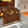 Old Cobbler Factory Birkin Vintage Leather Golden Brown Gold Hardware 30cm Full Handmade