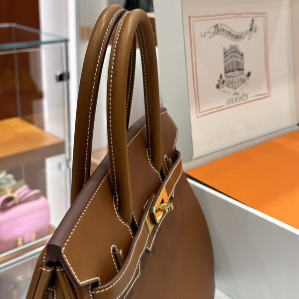 Old Cobbler Factory Birkin Vintage Leather Golden Brown Gold Hardware 30cm Full Handmade