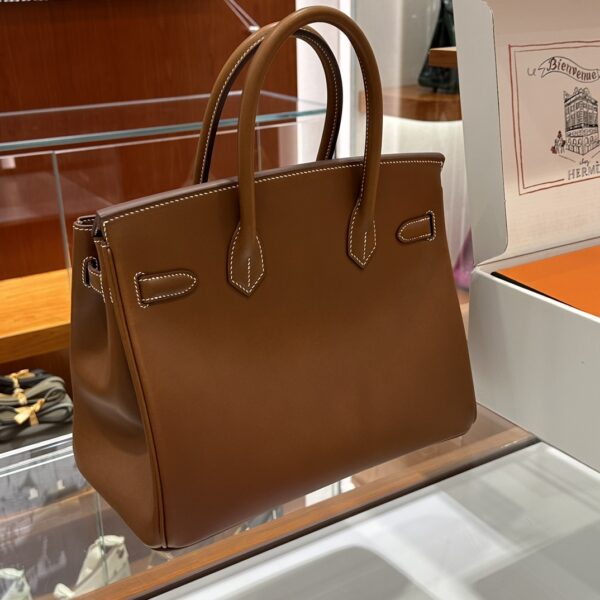 Old Cobbler Factory Birkin Vintage Leather Golden Brown Gold Hardware 30cm Full Handmade