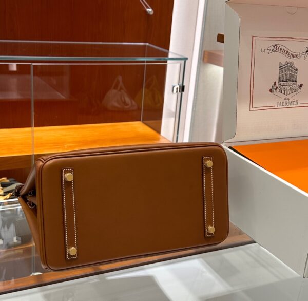 Old Cobbler Factory Birkin Vintage Leather Golden Brown Gold Hardware 30cm Full Handmade