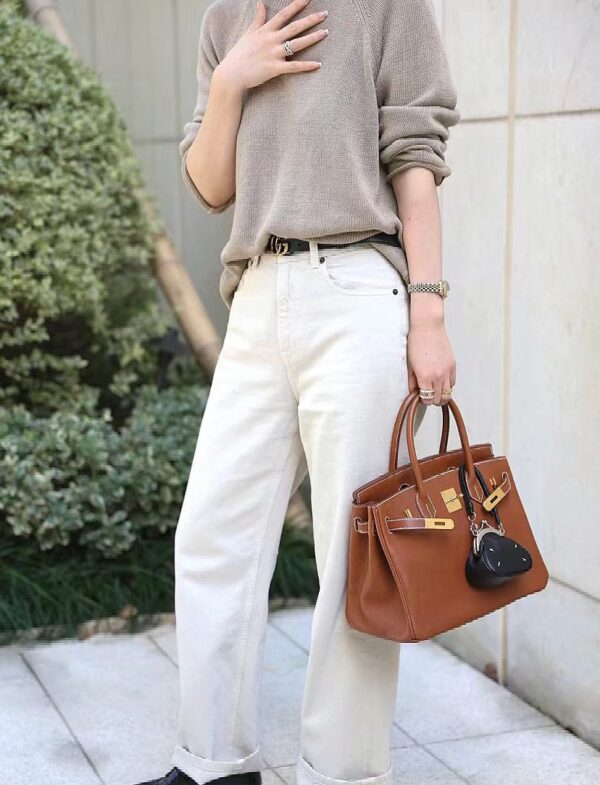 Old Cobbler Factory Birkin Vintage Leather Golden Brown Gold Hardware 30cm Full Handmade