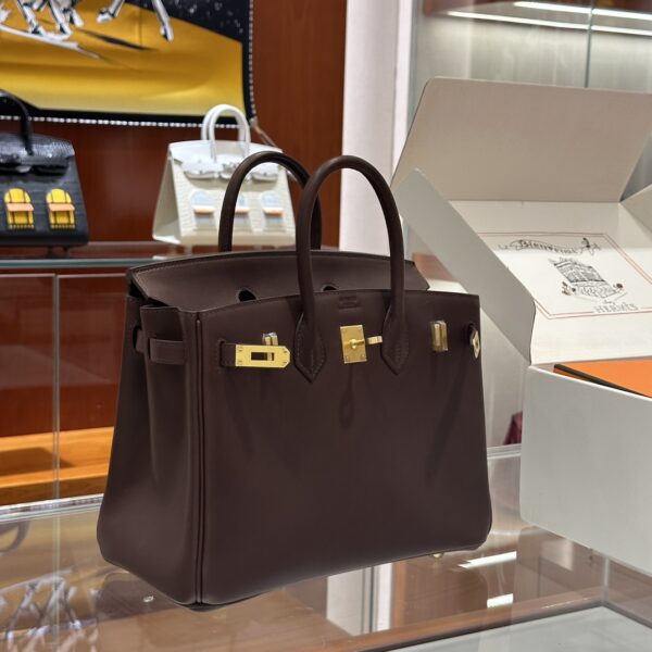 wsxc1785835980431_2 Old Cobbler Factory Birkin Vintage Leather Reddish Brown Gold Hardware 30cm Full Handmade