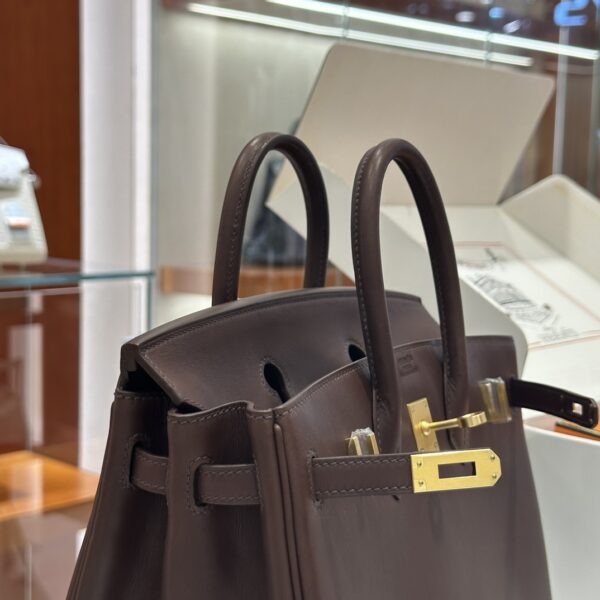 wsxc1785835980431_3 Old Cobbler Factory Birkin Vintage Leather Reddish Brown Gold Hardware 30cm Full Handmade