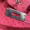 wsxc1785836024407_10 Old Cobbler Factory Birkin Ostrich Leather E5 Candy Pink Silver Hardware 25cm Full Handmade