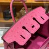wsxc1785836024407_8 Old Cobbler Factory Birkin Ostrich Leather E5 Candy Pink Silver Hardware 25cm Full Handmade