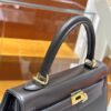 Old Cobbler Factory Kelly Box Calf Leather CK46 Ebony Color Gold Hardware 25cm Full Handmade