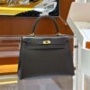 Old Cobbler Factory Kelly Box Calf Leather CK46 Ebony Color Gold Hardware 25cm Full Handmade