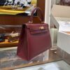 Old Cobbler Factory Kelly Box Calf Leather CK55 Bordeaux Red Gold Hardware 25cm Full Handmade