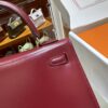 Old Cobbler Factory Kelly Box Calf Leather CK55 Bordeaux Red Gold Hardware 25cm Full Handmade