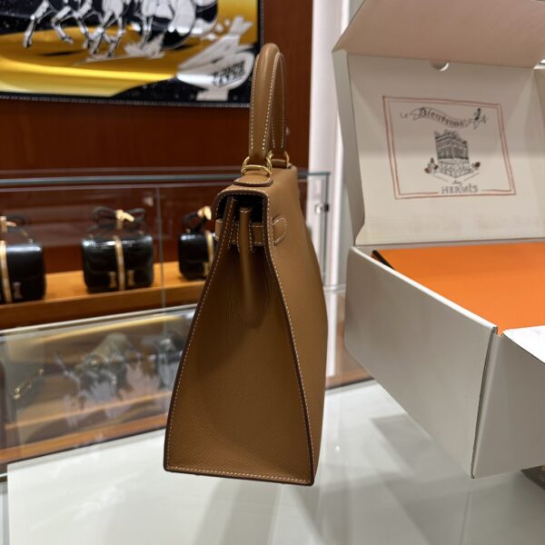 wsxc1787763470047_3 Old Cobbler Kelly Epsom Leather Golden Brown Gold Hardware 28cm Full Handmade