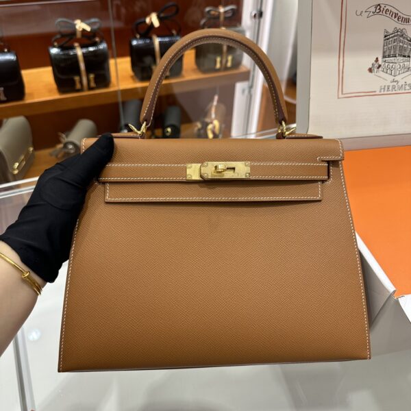 wsxc1787763470048_1 Old Cobbler Kelly Epsom Leather Golden Brown Gold Hardware 28cm Full Handmade