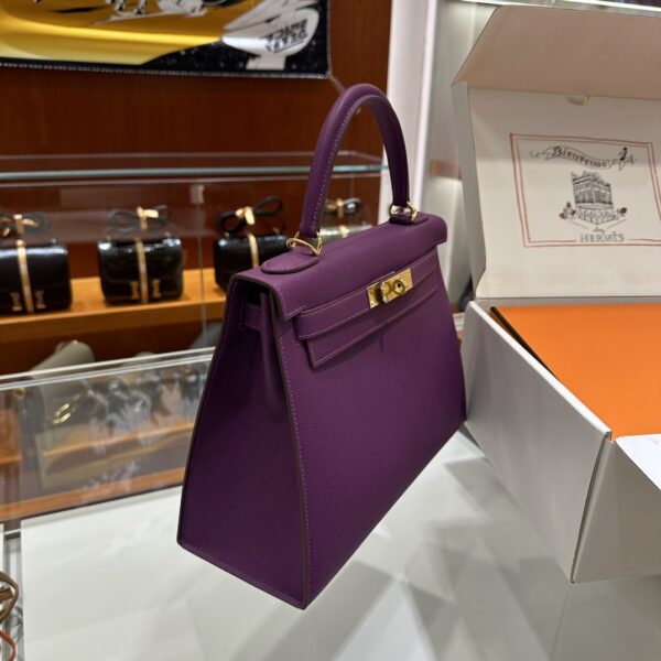 wsxc1787763489279_2 Old Cobbler Kelly Epsom Leather Anemone Purple Gold Hardware 28cm Full Handmade