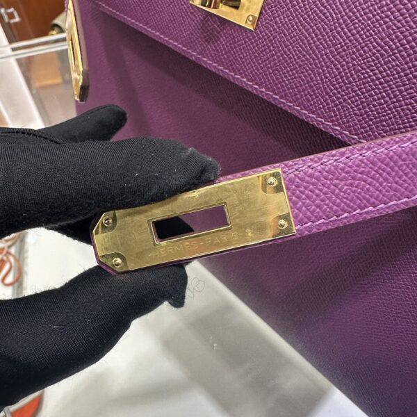 wsxc1787763489279_5 Old Cobbler Kelly Epsom Leather Anemone Purple Gold Hardware 28cm Full Handmade