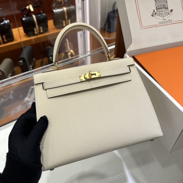 wsxc1787763511341_1 Old Cobbler Kelly Epsom Leather Cream White Gold Hardware 25cm Full Handmade