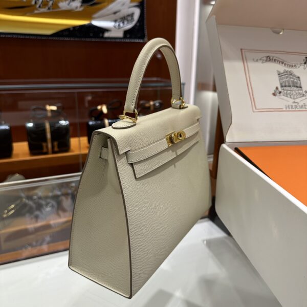 wsxc1787763511341_3 Old Cobbler Kelly Epsom Leather Cream White Gold Hardware 25cm Full Handmade