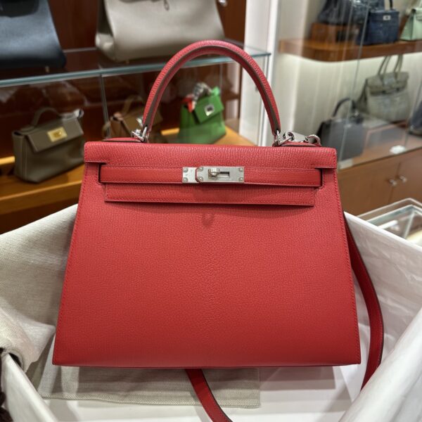 wsxc1790587069228_9 Old Cobbler Kelly Chevre Leather Q5 Chinese Red Silver Hardware 28cm Full Handmade