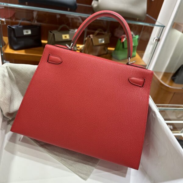 wsxc1790587069229_1 Old Cobbler Kelly Chevre Leather Q5 Chinese Red Silver Hardware 28cm Full Handmade