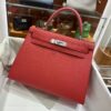 wsxc1790587069479_12 Old Cobbler Kelly Chevre Leather Q5 Chinese Red Silver Hardware 28cm Full Handmade