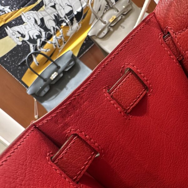 wsxc1790587069556_14 Old Cobbler Kelly Chevre Leather Q5 Chinese Red Silver Hardware 28cm Full Handmade