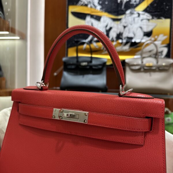 wsxc1790587070388_18 Old Cobbler Kelly Chevre Leather Q5 Chinese Red Silver Hardware 28cm Full Handmade