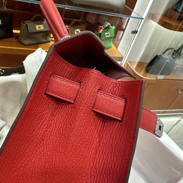 wsxc1790587070461_19 Old Cobbler Kelly Chevre Leather Q5 Chinese Red Silver Hardware 28cm Full Handmade