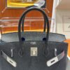 wsxc1790587151773_3 Old Cobbler Birkin Chevre Leather CK89 Black & Blue Silver Hardware 30cm Full Handmade