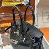 wsxc1790587151773_4 Old Cobbler Birkin Chevre Leather CK89 Black & Blue Silver Hardware 30cm Full Handmade