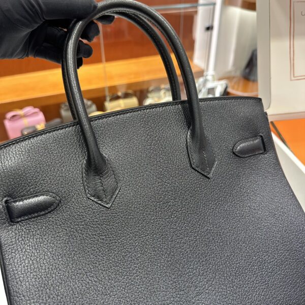 wsxc1790587151773_7 Old Cobbler Birkin Chevre Leather CK89 Black & Blue Silver Hardware 30cm Full Handmade