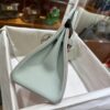 wsxc1790587176292_1 Old Cobbler Birkin Chevre Leather Sakura Pink & Light Blue Silver Hardware 25cm Full Handmade