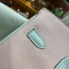 wsxc1790587176292_8 Old Cobbler Birkin Chevre Leather Sakura Pink & Light Blue Silver Hardware 25cm Full Handmade