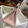 wsxc1790587202813_1 Old Cobbler Birkin Chevre Leather Cream White & Sakura Pink Silver Hardware 25cm Full Handmade